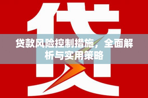 通川贷款风险控制措施，全面解析与实用策略