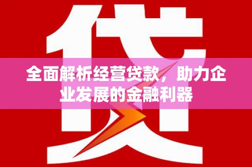 通川全面解析经营贷款，助力企业发展的金融利器