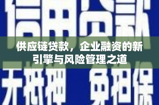 通川供应链贷款，企业融资的新引擎与风险管理之道
