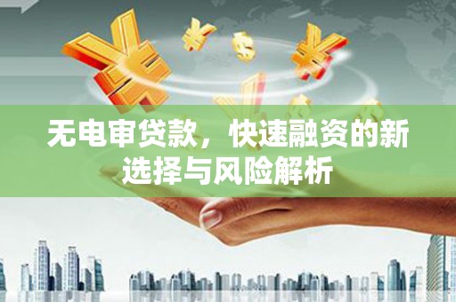 通川无电审贷款，快速融资的新选择与风险解析