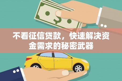 通川不看征信贷款，快速解决资金需求的秘密武器