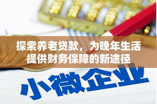 通川探索养老贷款，为晚年生活提供财务保障的新途径