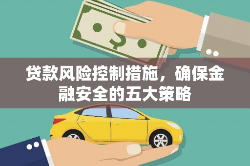 通川贷款风险控制措施，确保金融安全的五大策略