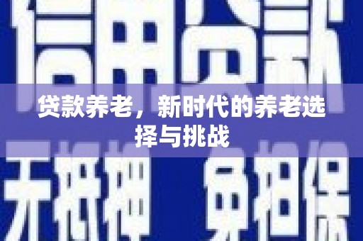 通川贷款养老，新时代的养老选择与挑战