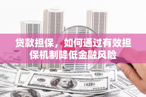 通川贷款担保，如何通过有效担保机制降低金融风险