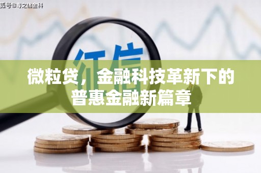 通川微粒贷，金融科技革新下的普惠金融新篇章