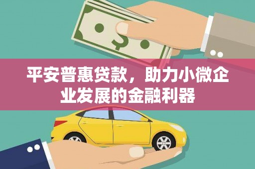 通川平安普惠贷款，助力小微企业发展的金融利器