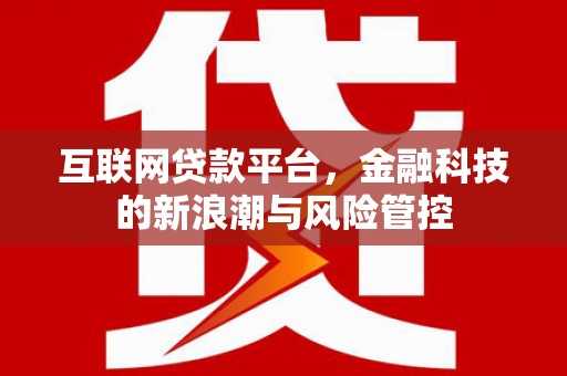 通川互联网贷款平台，金融科技的新浪潮与风险管控